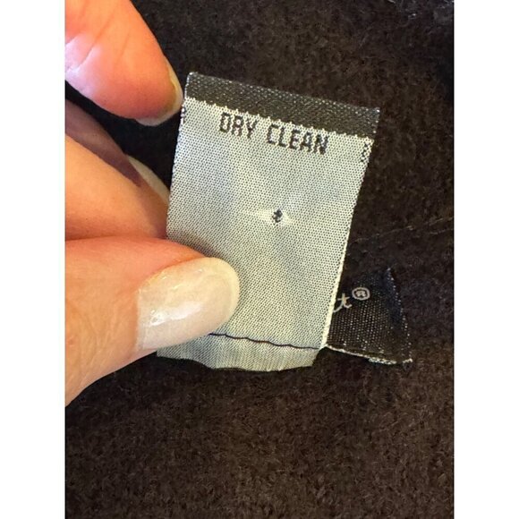 Alexandra Bartlett Sweater Women 1X Brown Wool Knit Embroidered‎ Collar Cardigan - Picture 10 of 10